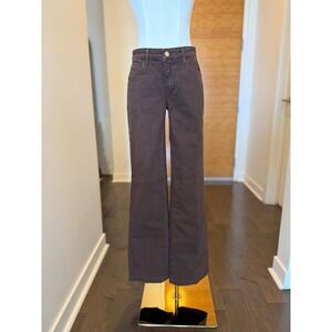 L'AGENCE Joanne Low Rise Wide Leg Jeans Brown Size 25